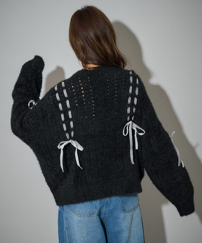 Velvet Ribbon Woven Feather Knit Limited Edition