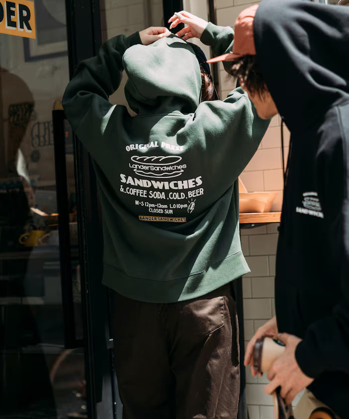 LANDER SANDWICHES×FREAK'S STORE/LANDER Limited Big Silhouette Back Print Sweat Hoodie 【Limited Release】