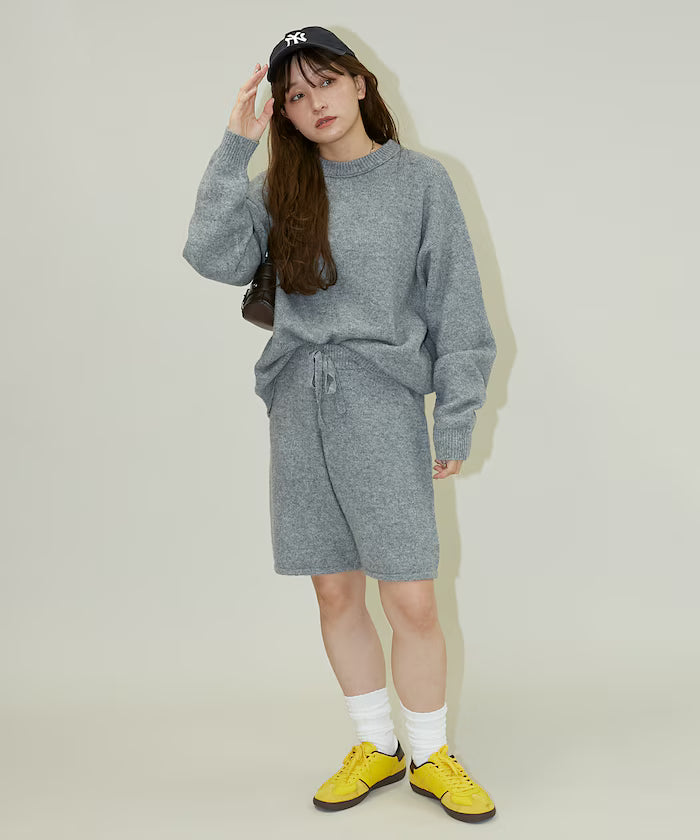 Knit Top Short Pants Set Up Limited Edition