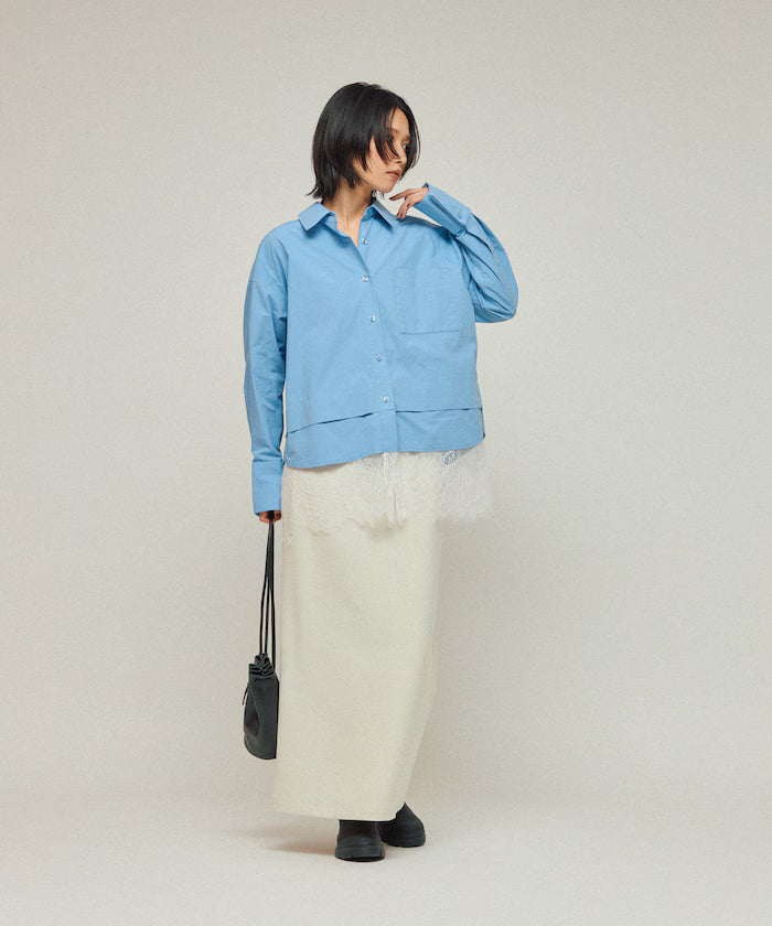 Oversized Lace Layered Shirt