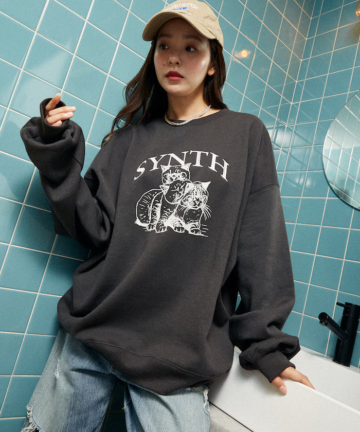 SYNTH Cat Fleece Lined Sweatshirt Limited Edition