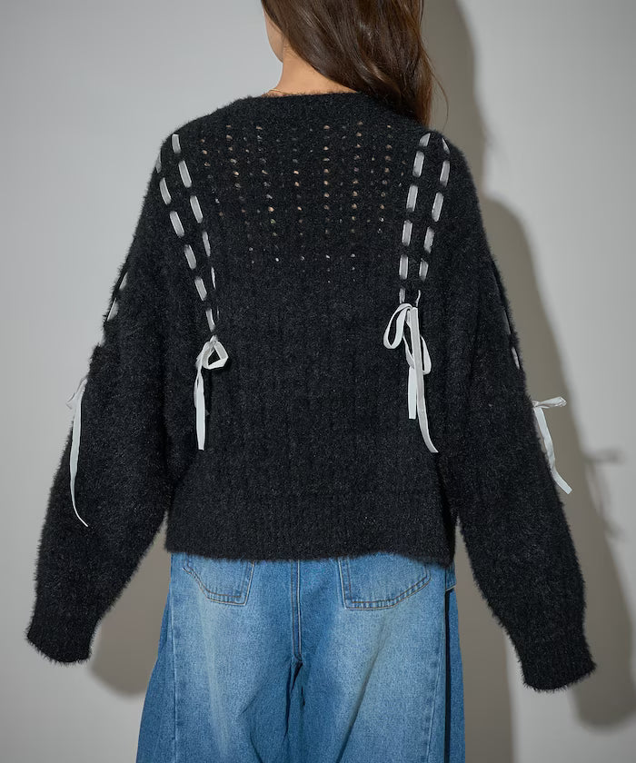 Velvet Ribbon Woven Feather Knit Limited Edition