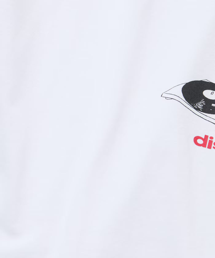 Limited Edition diskunion×FREAK'S STORE Exclusive French Bulldog Big Silhouette Print Crew Neck T-Shirt