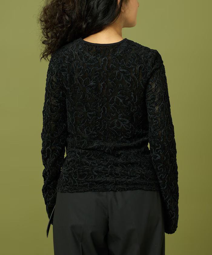 Mesh Velour Top