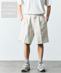 LINEN COTTON EASY SHORT PANTS - White
