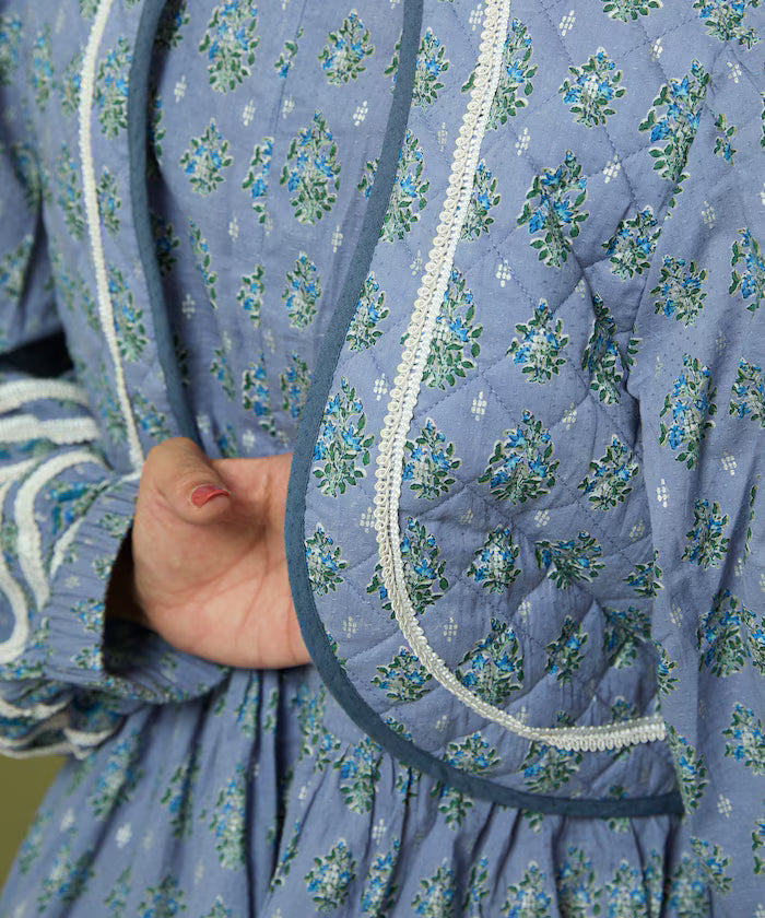 Bust Cut One-Piece with Chest Quilt and Ribbon