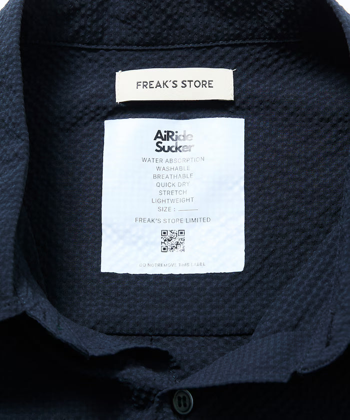 AiRide/AiRide Relax Fit Short Sleeve Seersucker Shirt/Pocketable/Quick Dry/UV Cut [Limited Edition]