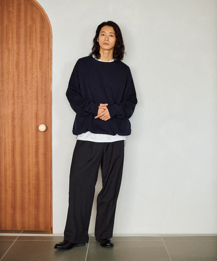 Milan Rib Spindle Crew Knit / Easy Care