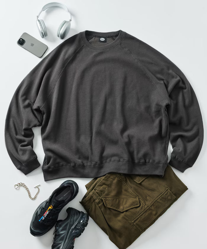 12oz Heavyweight Big Silhouette Raglan Sleeve Crew Neck Sweatshirt 【Limited Edition】