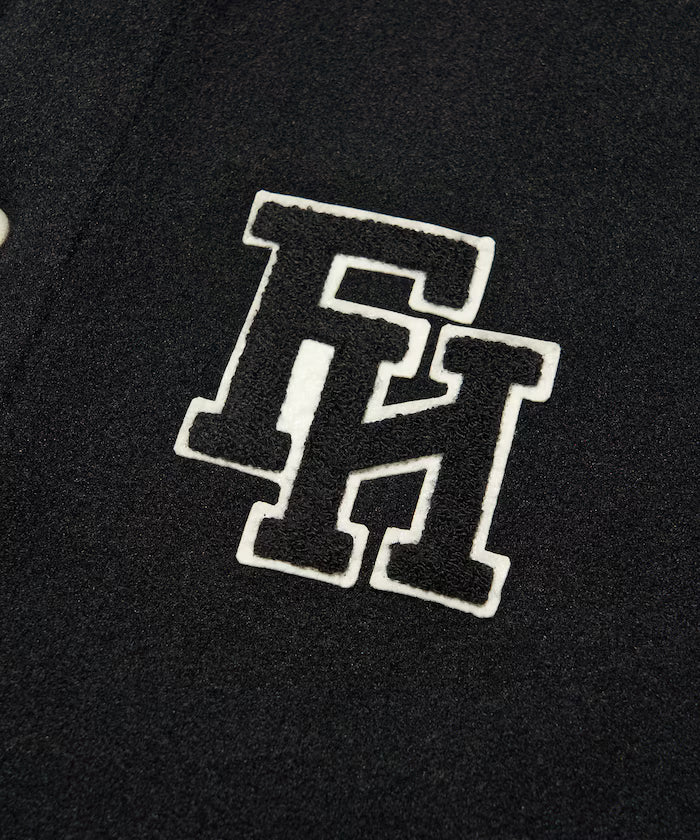 Relaxed Fit Logo Knit Varsity Jacket