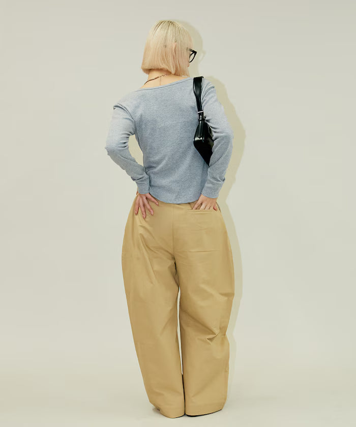 Layered-style henley neck top limited edition