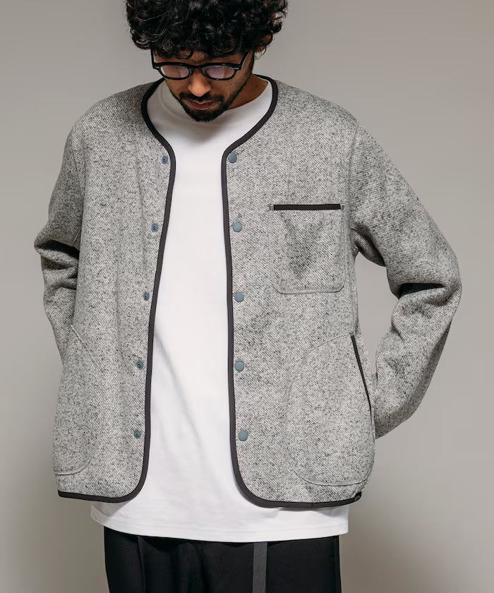 Relaxed Fit Knit Fleece Cardigan