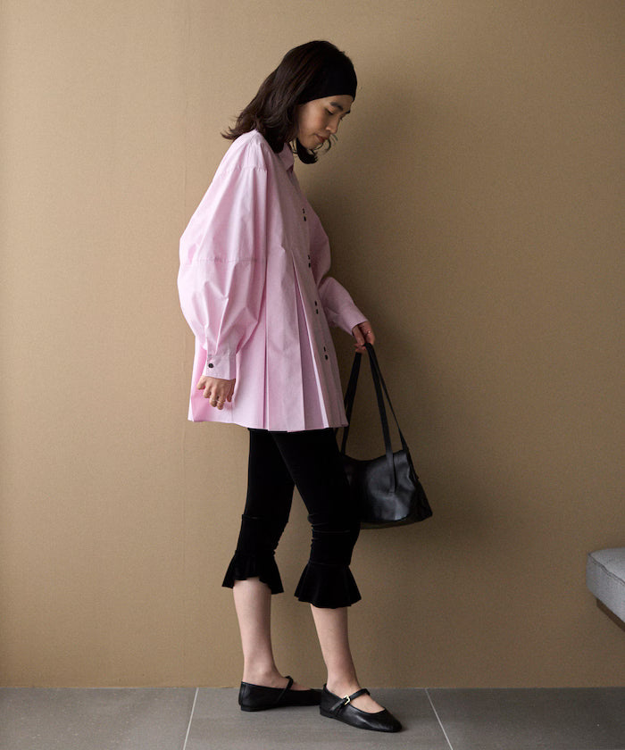 Box Stacked Balloon Sleeve Long Sleeve Shirt