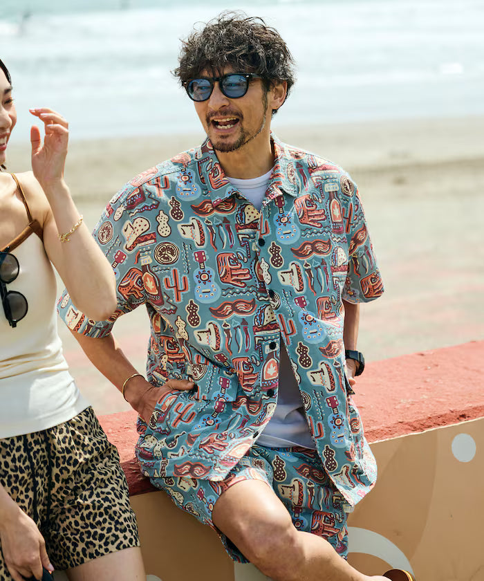 FREAK'S STORE for BEACH & FES Recycled Nylon Short Sleeve Shirt