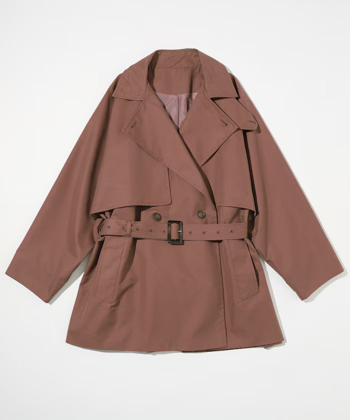 Mid-length T/C Chambray Trench Coat