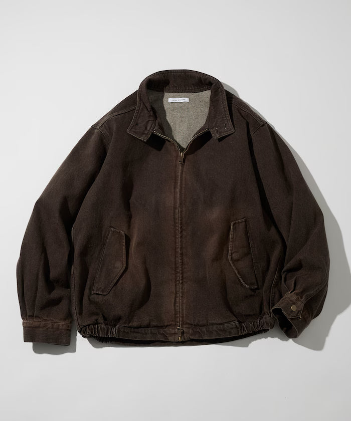 Relaxed Fit Harrington Denim Jacket