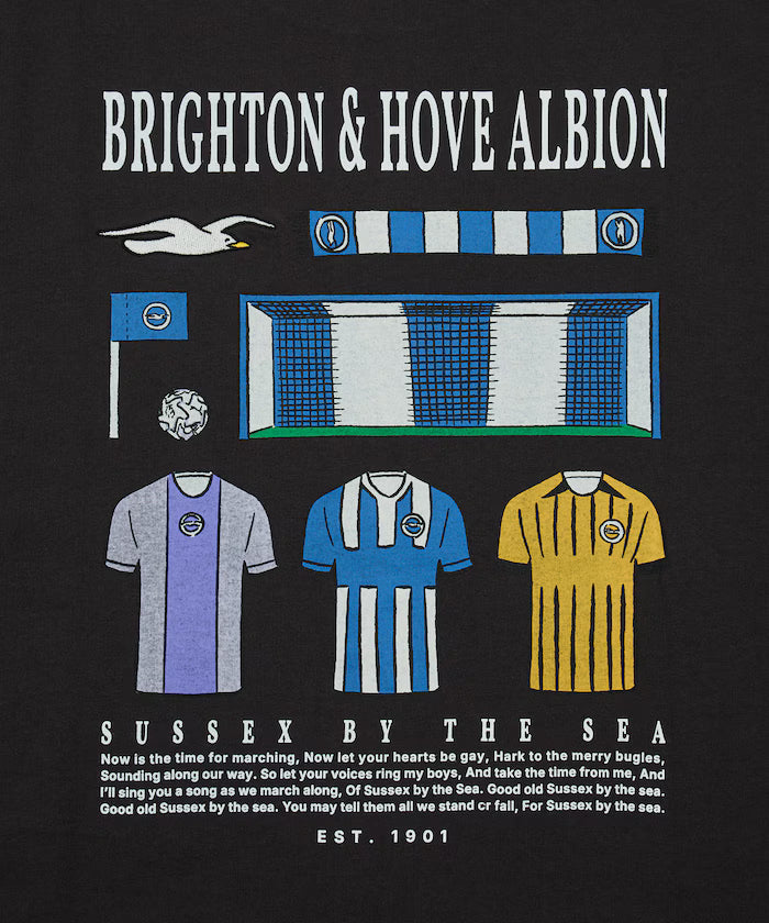 [Release on 5/22 12:00~] Brighton & Hove Albion FC - SEAGULLS UNIFORM GRAPHIC TEE