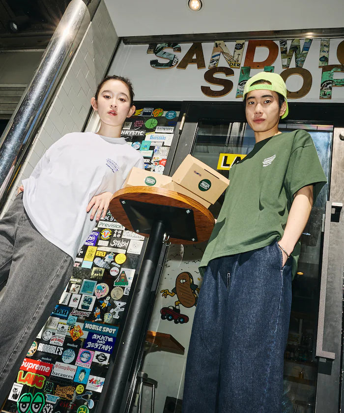 LANDER SANDWICHES×FREAK'S STORE/Lander Limited Edition Big Silhouette Back Print Crew Neck T-Shirt 【Limited Release】