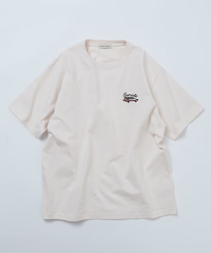Relaxed Fit One-Point Animal Embroidery Crew Neck T-Shirt [Limited Edition]