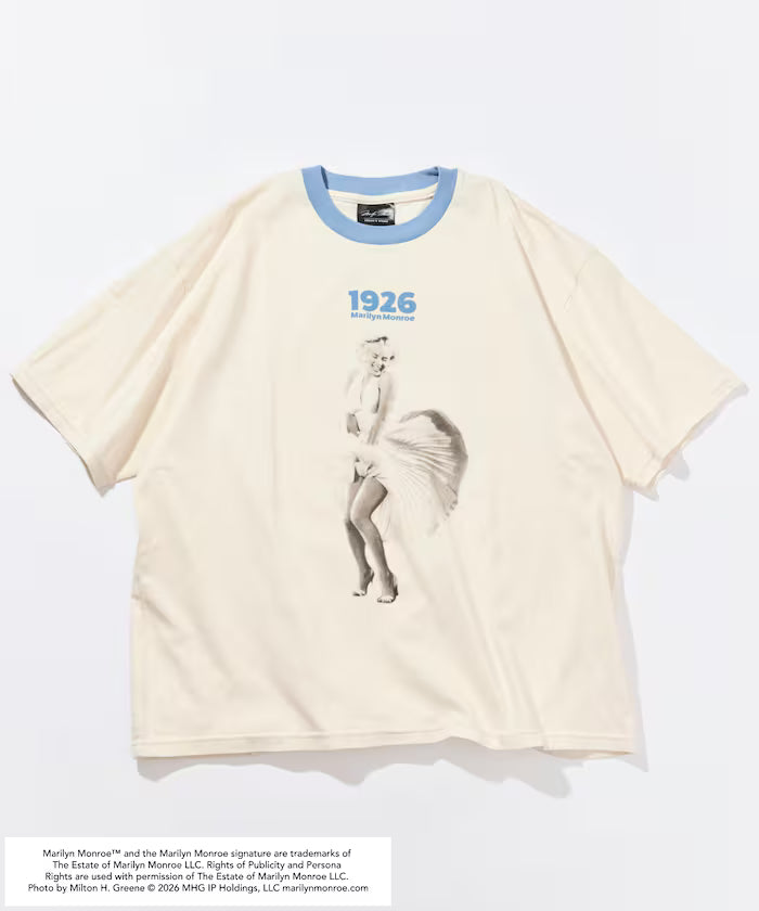Marilyn Monroe Ringer T-Shirt - Off-White