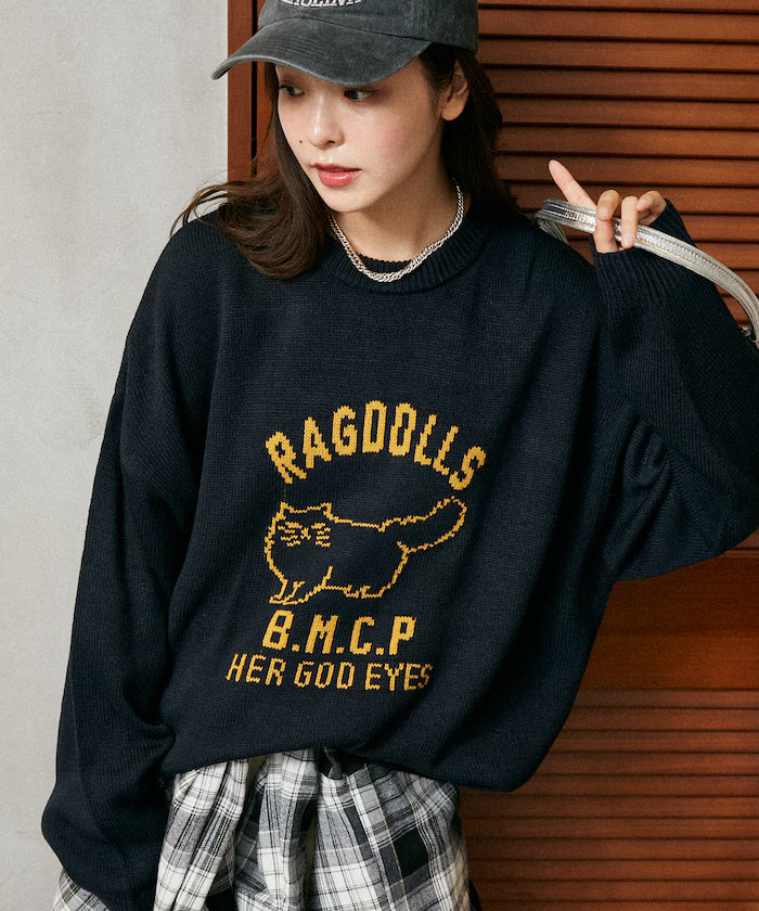 RAGDOLLS CAT Ragdoll Cat Jacquard Knit Limited Edition
