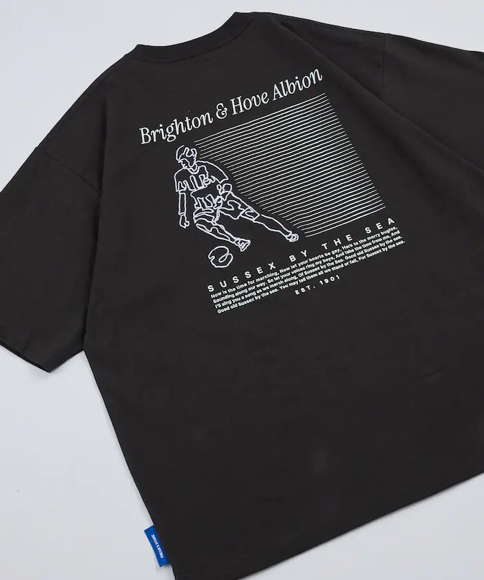[Release on 5/22 at 12:00] Brighton & Hove Albion FC - SEAGULLS PLAYER LINE TEE - Charcoal Gray