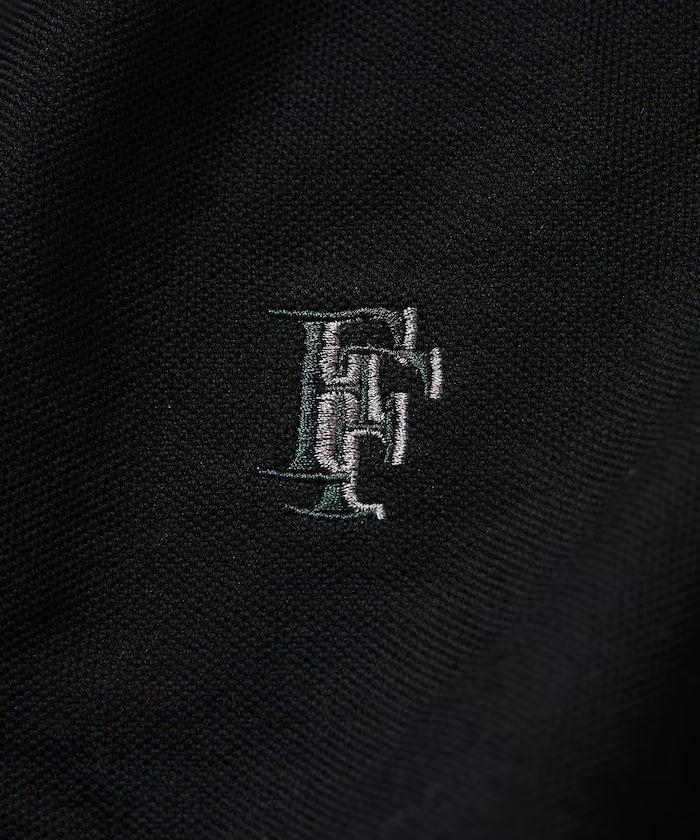 One Point Embroidered Pique Skipper Polo Shirt