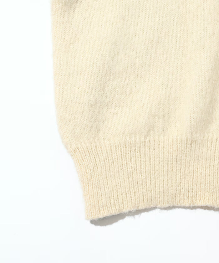 Alpaca Blend Bicolor Knit Cardigan