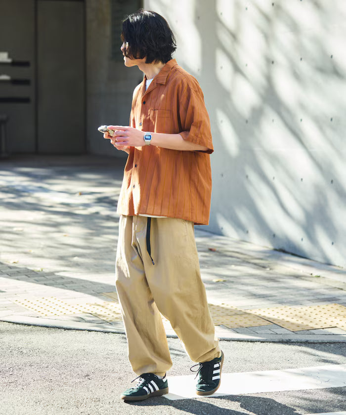 Relax Fit Relaxed Fit Shadow Stripe Open Color Shirt [Limited Release]