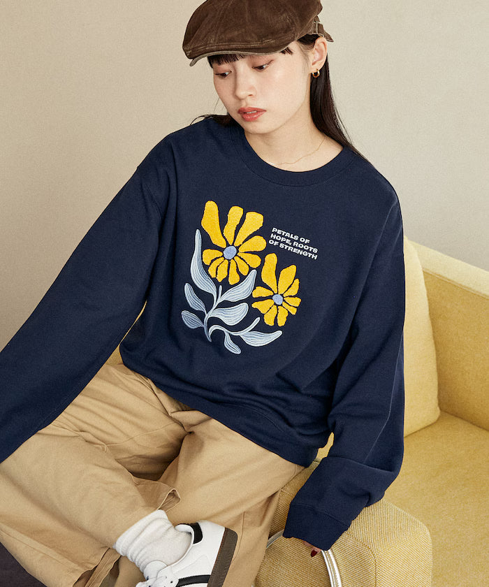 Daisy Embroidered Crew Sweat Limited Edition