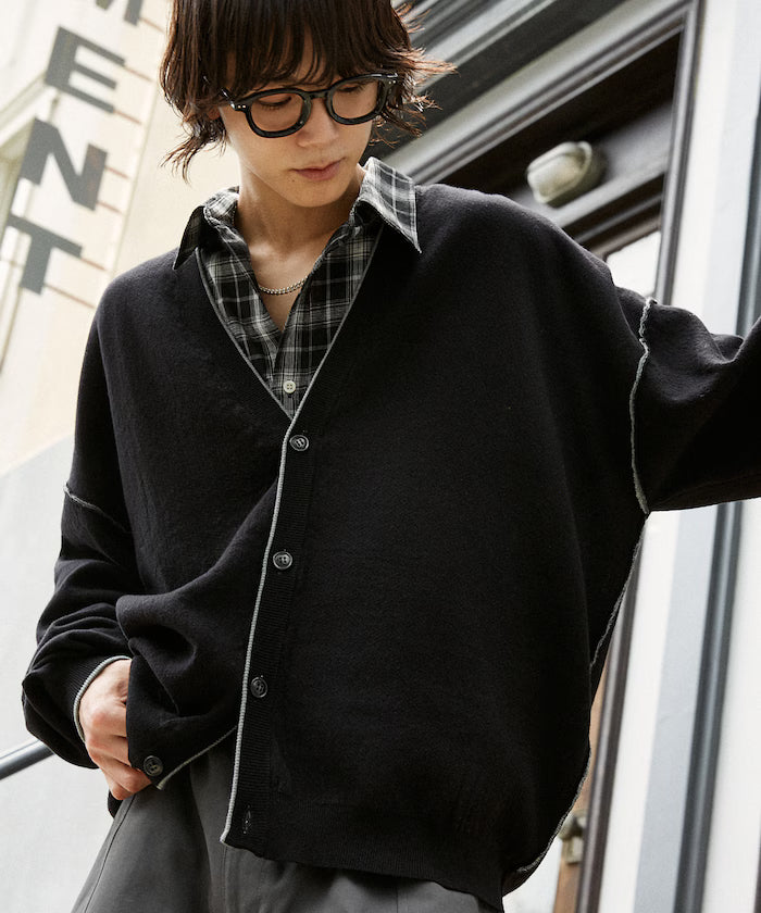 Color Knit Cardigan [Limited Edition] - Black