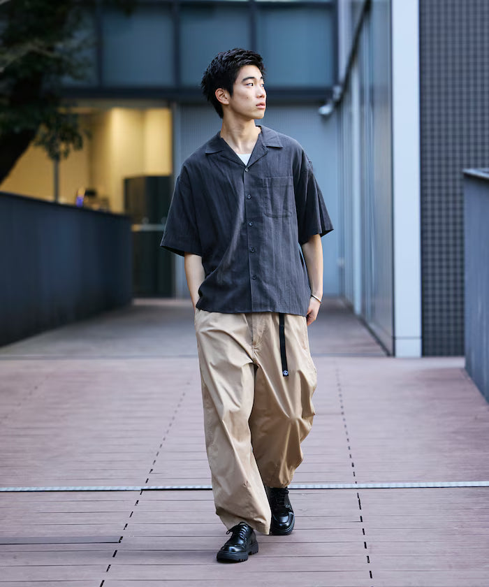 Relax Fit Relaxed Fit Shadow Stripe Open Color Shirt [Limited Release]