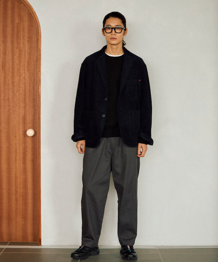 Wide Silhouette Drawstring Chino Pants / Tapered Silhouette Easy Chino Pants