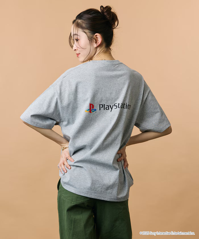 Big Silhouette Crew Neck Print T-shirt/PlayStation Sarugatchi/WHAT IS A PIPOSARU 【Limited Edition】