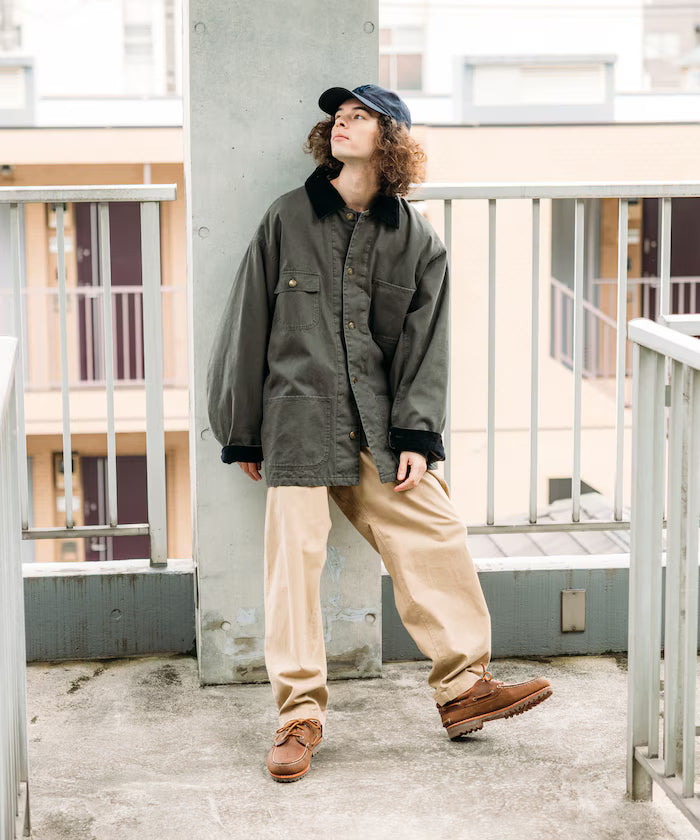 Big Silhouette Corduroy Switch Duck Coverall Jacket [Limited Edition]