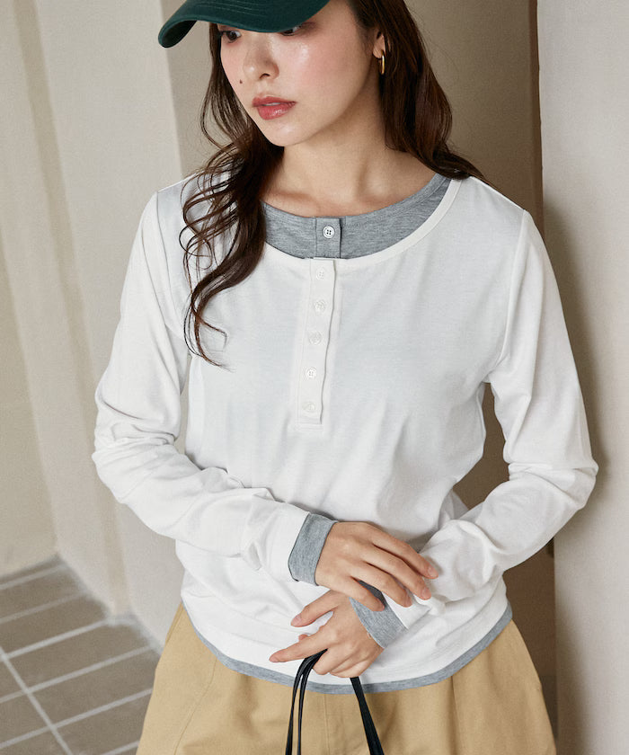 Henry Neck Layered Long Sleeve T Limited Edition