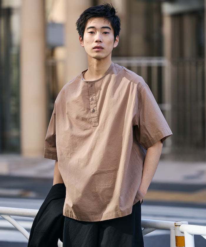 Relax Fit Relaxed Fit Henley Neck Pullover Shirt [Limited Edition]