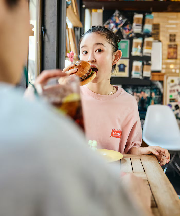 Burger Factory × FREAK'S STORE/ Burger Factory Limited Big Silhouette Back Print Crew Neck T-shirt 【Limited Edition】