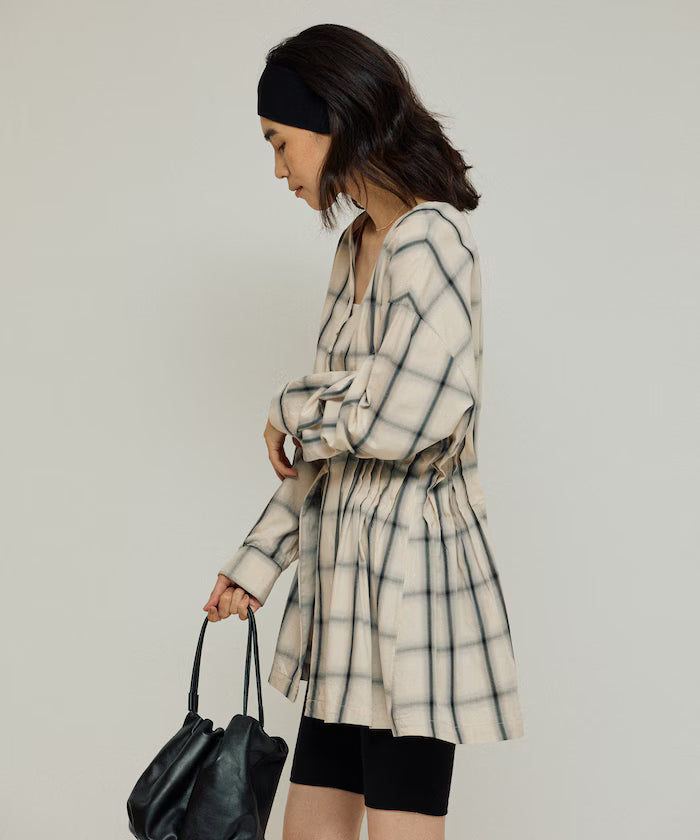 Ombre Check Tuck Shirt / Tunic
