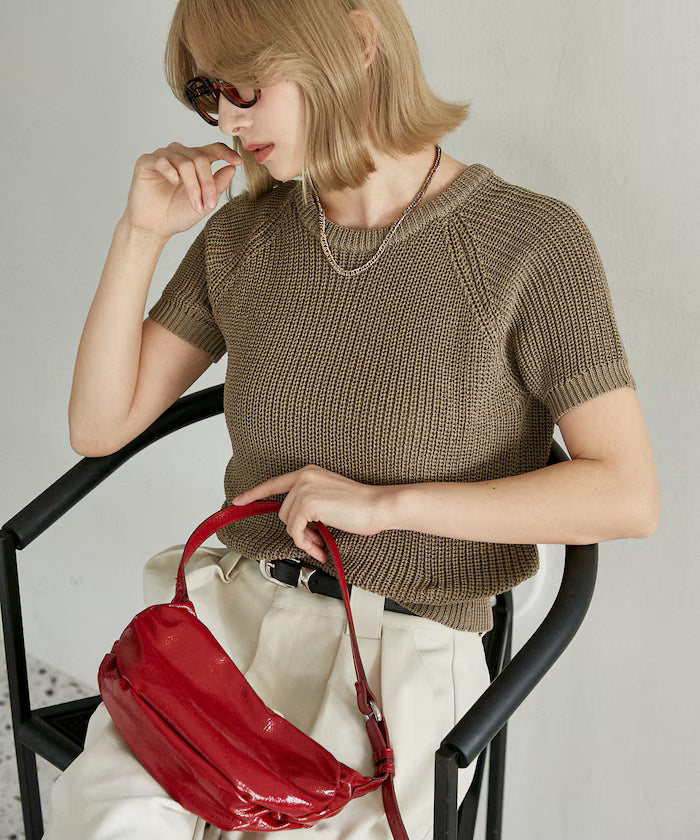 Compact Summer Knit with Purl Stitch - Limited Expansion - Mocha