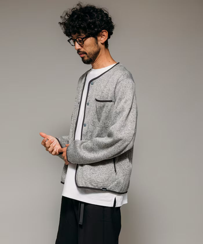 Relaxed Fit Knit Fleece Cardigan