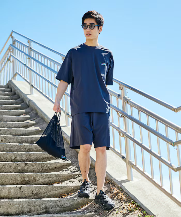 SPEEDRY Set with Bag Stretch Setup/T-Shirt/Shorts/3 in 1 /Rash Guard/Quick Dry/UV Cut/Heat Shield 【Limited Edition】