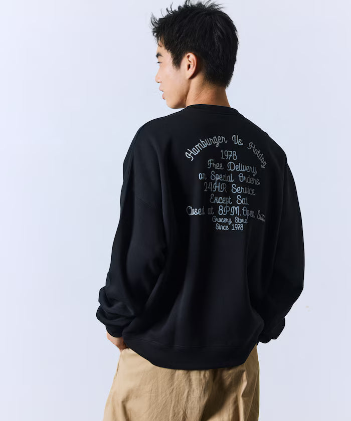 Big Silhouette Varsity Jacket Design Crew Neck Sweat / Back Print [Limited Edition]