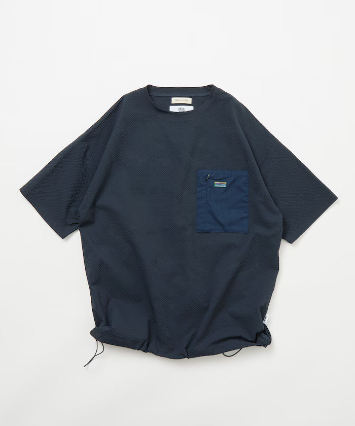 Limited release AiRide Air Ride Relax Fit Mult-material Pocket Seersucker Pullover Top Quick-drying UV Protection