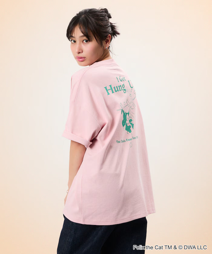 Limited Edition FELIX THE CAT Big Silhouette Back Print Crew Neck T-Shirt