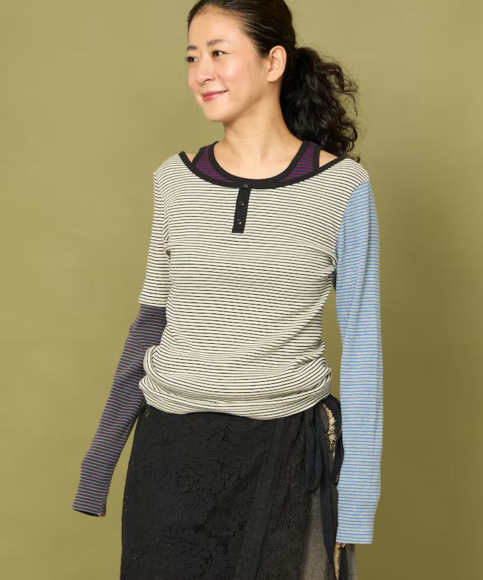 Healthknit Slim Stripe Tank T-Shirt SET