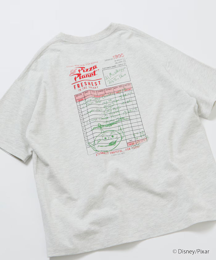 [TOY STORY] Exclusive Big Silhouette Back Print Crew Neck T-Shirt / Pizza Planet [Limited Edition]