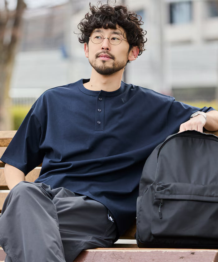 STORATECH/Stratech Lightweight Henley Neck T-Shirt/Antibacterial/Odor Resistant/Antimicrobial/UV Cut/Contact Cooling/Dry Fast 【Limited Edition】