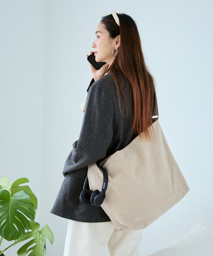 Custom ECO SUEDE SHOULDER BAG Eco Suede Shoulder Bag - Beige