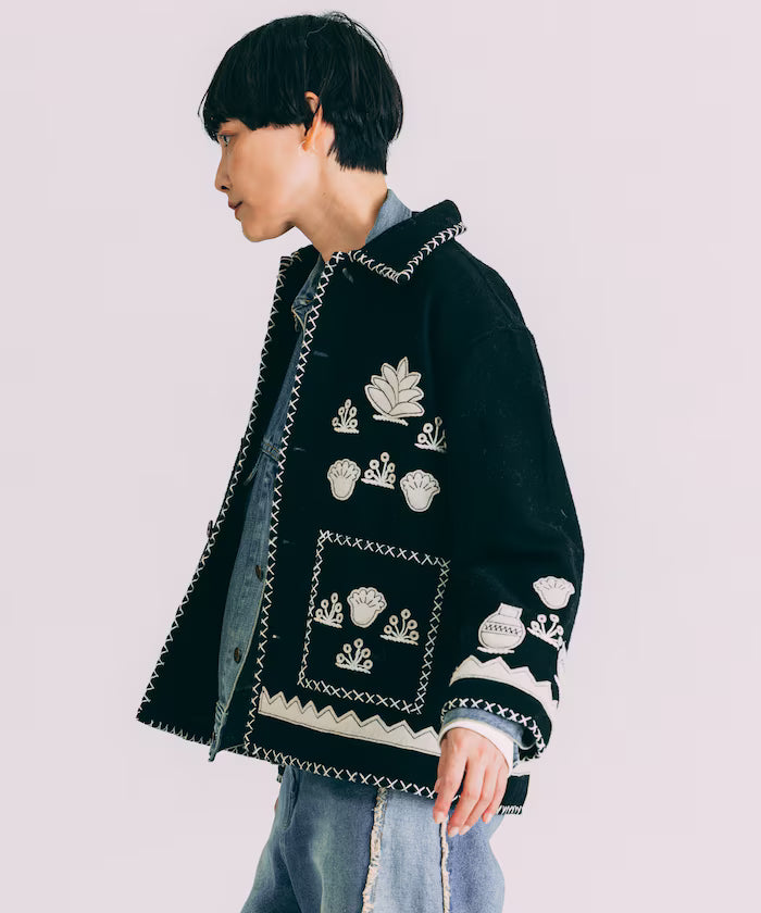 Indian Embroidery Wool Mexican Jacket